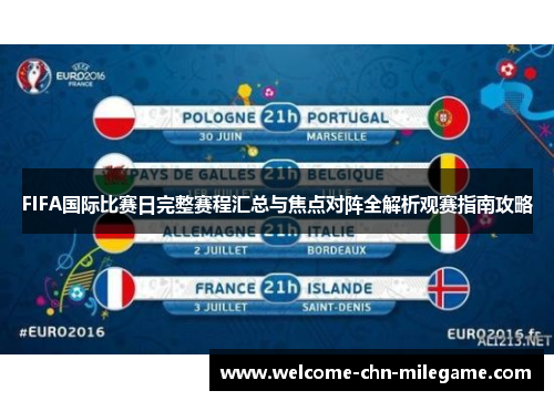 FIFA国际比赛日完整赛程汇总与焦点对阵全解析观赛指南攻略